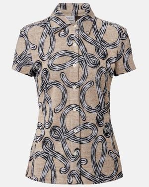 Loewe Paula's Ibiza Anagram Cotton-Blend Shirt - White