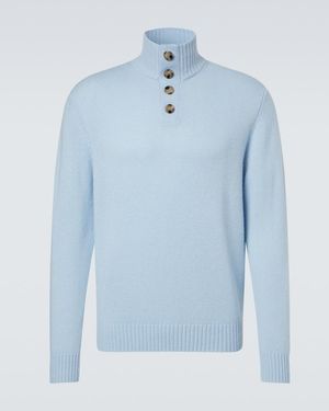 Allude Pullover Aus Wolle Und Kaschmir - Blau