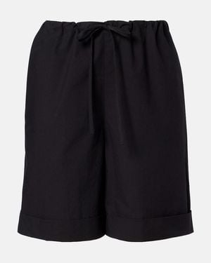 The Row Emiliano Cotton Shorts - Black