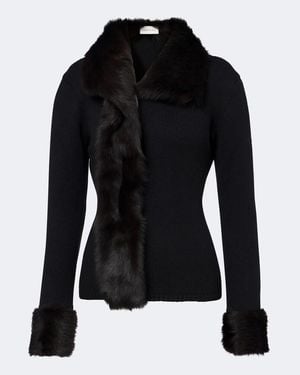 Magda Butrym Cardigan En Laine Et Cachemire - Noir