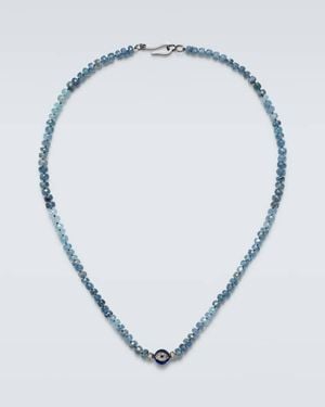 Ileana Makri Sterling (925) Beaded Necklace With Gemstones - Blue