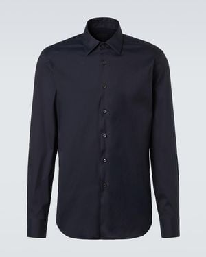 Prada Cotton-Blend Shirt - Blue