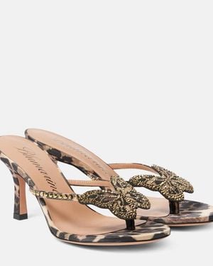Blumarine Bedruckte Sandalen Butterfly 75 - Natur