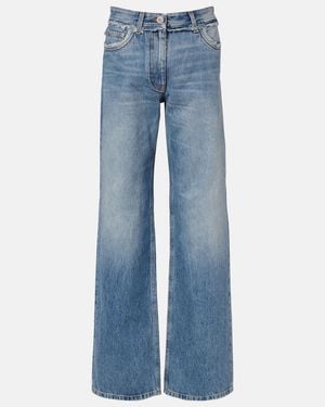 Versace Mid-Rise Wide-Leg Jeans - Blue