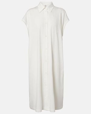 TOTEME Hemdblusenkleid Aus Baumwoll-Jersey - Weiß