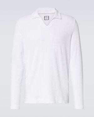 Fedeli Cotton Terry Polo Shirt - White