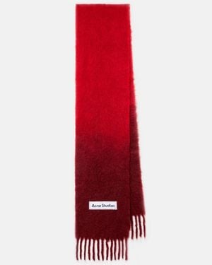 Acne Studios Bufanda Vally Con Flecos - Rojo