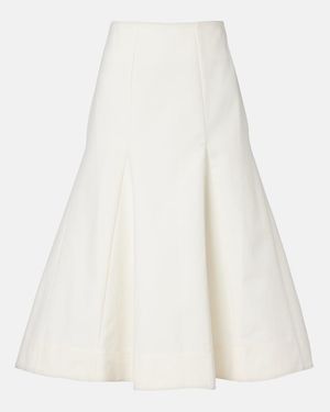 Rohe Cotton Midi Skirt - White