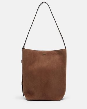 Max Mara Medium Suede Bucket Bag - Brown