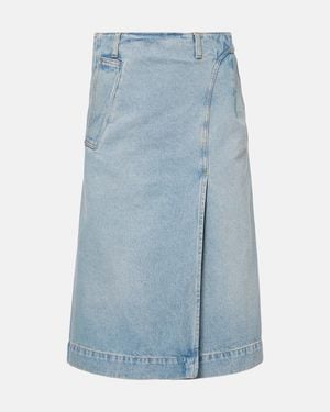 Victoria Beckham Denim Wrap Skirt - Blue