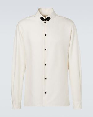 Valentino Silk Shantung Shirt - White
