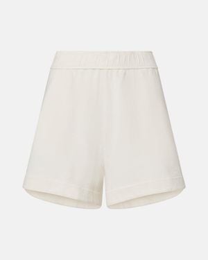 Brunello Cucinelli High-Rise Cotton Shorts - White