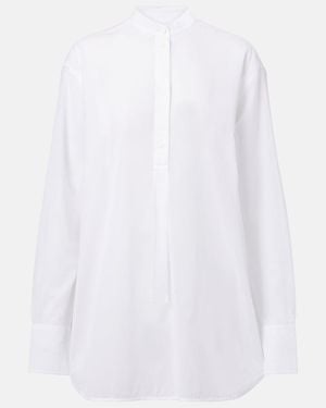 TOTEME Oversized Cotton Voile Shirt - White