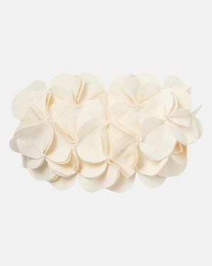 Karla Colletto Floral Bandeau Bikini Top - Natural