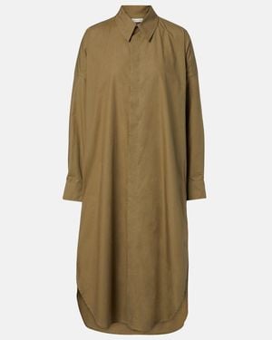 Frankie Shop Bloom Cotton Poplin Shirt Dress - Green