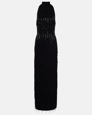 Galvan London Embellished Maxi Dress - Black