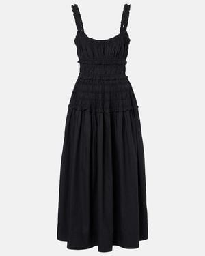 Doen Marianne Cotton Poplin Midi Dress - Black
