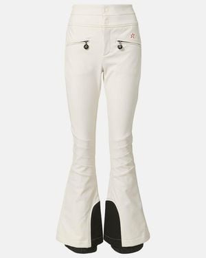 Perfect Moment Aurora High-Rise Soft Shell Flared Ski Trousers - White