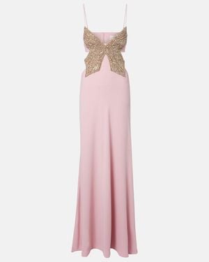 Costarellos Velise Crystal-Embellished Gown - Pink