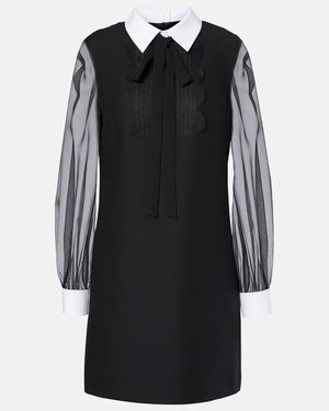 Valentino Crepe Couture Minidress - Black
