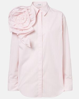 Dorothee Schumacher Blouse Power En Coton Melange A Applique - Rose