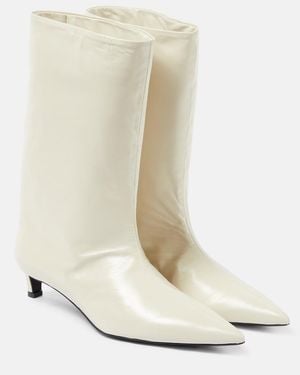 Jil Sander Stiefel Aus Leder - Weiß