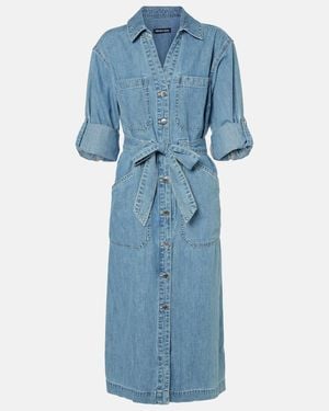 Veronica Beard Evelyn Denim Shirt Dress - Blue