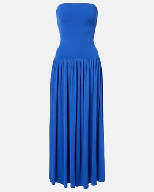 Zimmermann Maxine Drop-Waist Maxi Dress - Blue