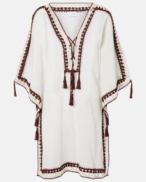 Anna Kosturova Crochet Cotton Kaftan - White