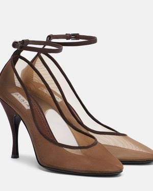 Alaïa Mesh Court Shoes - Brown