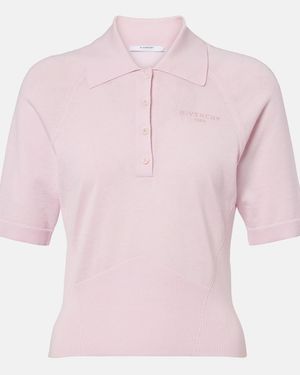 Givenchy Polo En Mezcla De Algodon Y Seda - Rosa