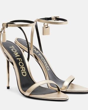 Tom Ford Metallic Leather Sandals