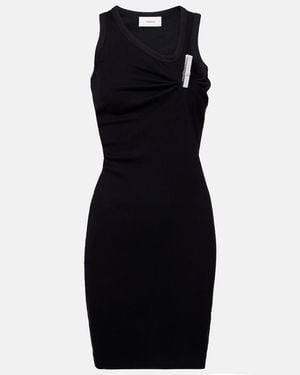Coperni Washing Clip Cotton Jersey Minidress - Black