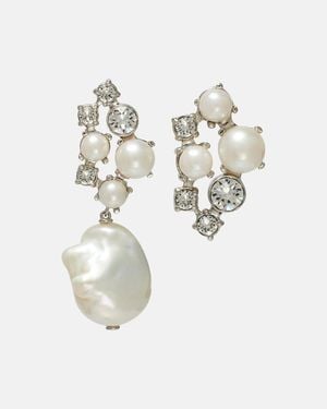 Givenchy Ohrringe Crystal Pearl - Weiß