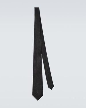 Tom Ford Leather Tie - Black