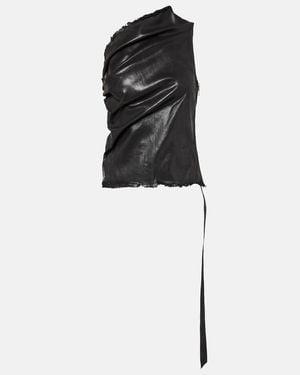 Rick Owens Athena Denim Top - Black