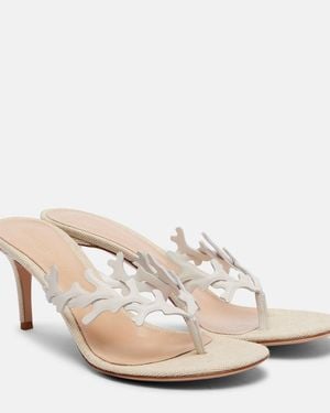 Gianvito Rossi Ocean 70 Leather Thong Sandals - White