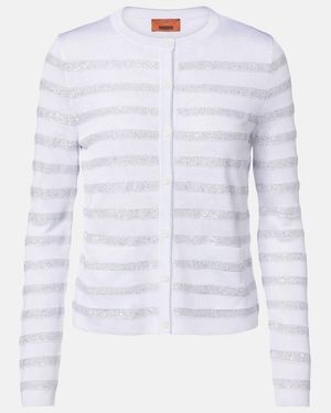 Missoni Sequined Striped Cardigan - White