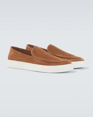 Frescobol Carioca Vela Suede Loafers - Brown