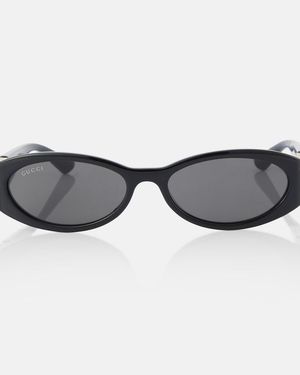 Gucci Interlocking G Oval Sunglasses - Grey