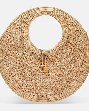 Jacquemus Tote Bag Spiaggia Aus Raffiabast - Mettallic