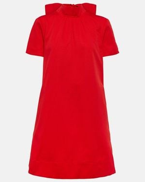 STAUD Ilana Cotton-Bend Minidress - Red