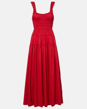 Doen Clover Shirred Cotton Poplin Maxi Dress
