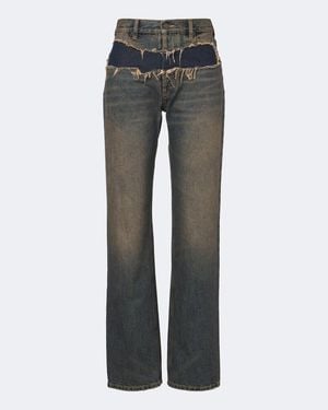 Maison Margiela Jeans Rectos De Denim - Gris