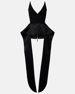 Maticevski Top Frame Aus Satin - Schwarz