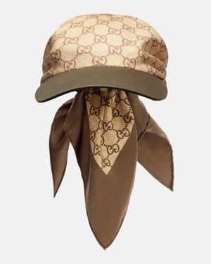 Gucci Baseballcap Gg Aus Seiden-Twill - Natur