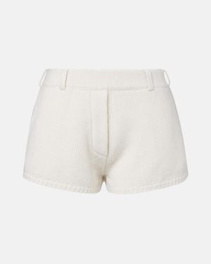 Lisa Yang Shorts De Cachemir De Tiro Bajo - Blanco