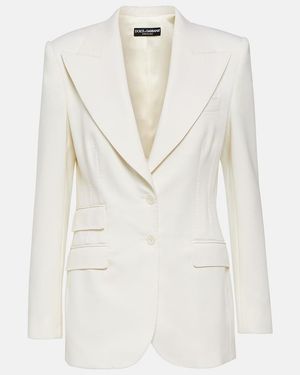 Dolce & Gabbana Wool-Blend Blazer - White