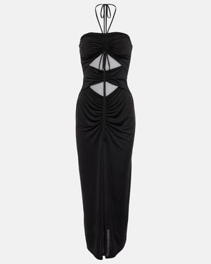 JADE Swim Vestido Largo Kira Con Abertura - Negro