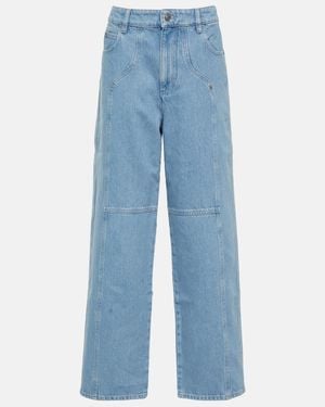 Isabel Marant Valeria Mid-Rise Straight Jeans - Blue
